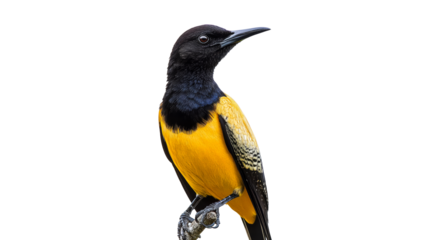 Brightly colored bird perched on a branch