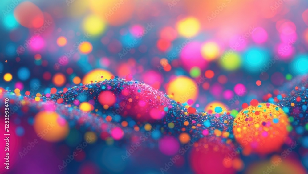 Poster vibrant abstract background with colorful blurry spots creating a dreamy and festive atmosphere idea