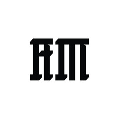 AM monogram logo design letter text name symbol monochrome logotype alphabet character simple logo