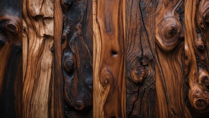 Richly textured acacia wood background showcasing natural dark and light patterns for design and crafting projects.