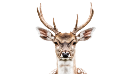 Majestic deer with antlers standing still
