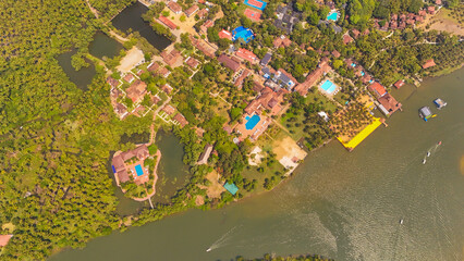 Poovar Island Kerla View via drone image