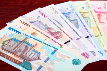 Uzbekistani money a business background.