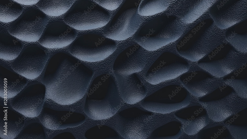 Poster black foam rubber texture with a dynamic surface pattern ideal for background use in design projects