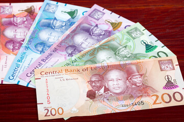 Banknotes of Lesotho a business background.