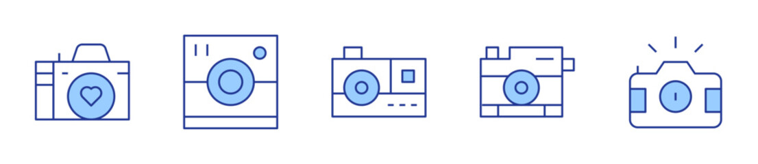 camera. Camera Icon vector illustration. Line Duotone style. Editable stroke