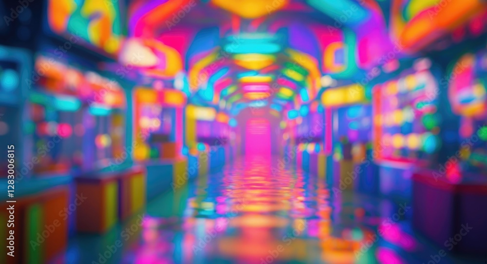 Poster vibrant abstract background with blurred colorful lights creating an energetic and dynamic atmospher