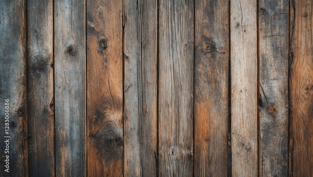 Aufkleber rustic wooden planks background showcasing a textured and weathered appearance ideal for design and 