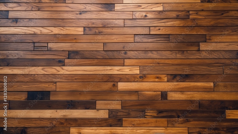 Poster wooden floor texture with various shades of brown, showcasing natural grain patterns and lines in a 