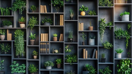Indoor Greenery: A Modern Botanical Wall Display
