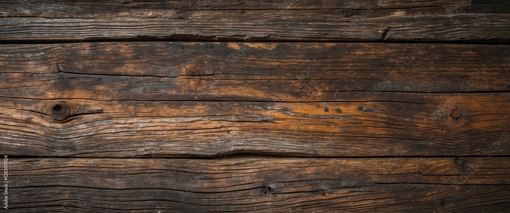 Poster textured rustic wooden planks background with dark tones and natural grain pattern