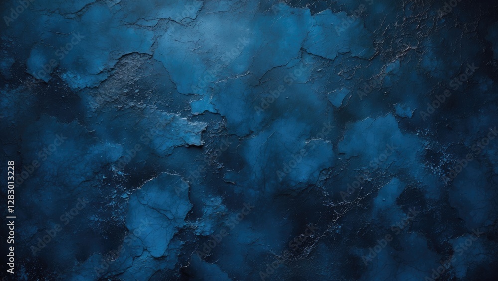 Poster dark blue abstract grunge textured background with artistic layers creating a moody and immersive at