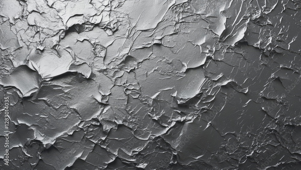 Poster textured silver paper surface with abstract noisy patterns in gray tones for creative backgrounds an