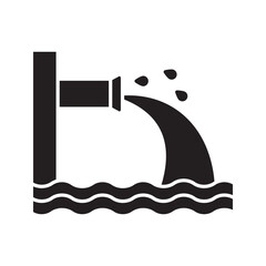 Waste water icon. outlined and condensed version.