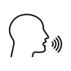Fototapeta premium Pronunciation icon Thin line flat illustration 