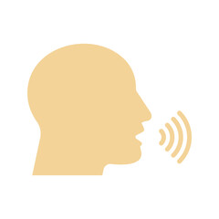 Pronunciation icon Thin line flat illustration
