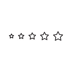 Five star customer product review icon. Five star rating. Yellow 5 star flat icon for apps and websites. Quality, customer ratings, feedback.
