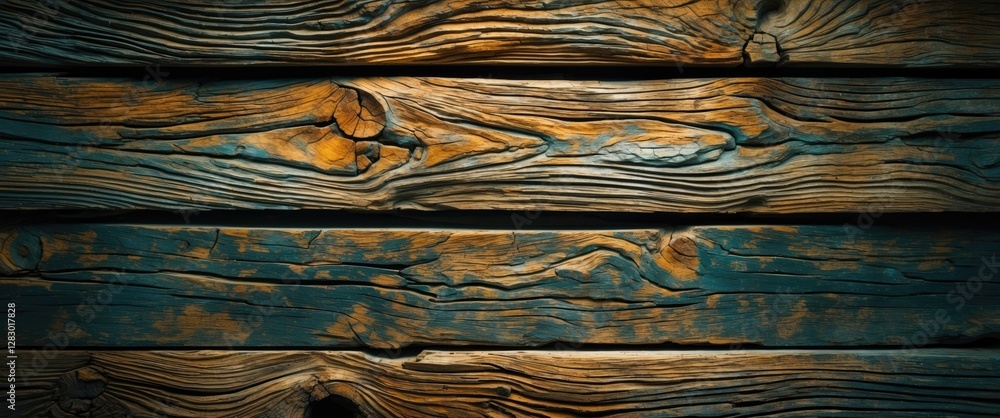 Poster textured dark and light wooden planks background with natural grain patterns and rustic appearance f