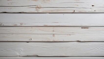 Obraz premium White wooden plank surface with natural grain pattern and texture horizontal layout