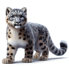 snow leopard cub