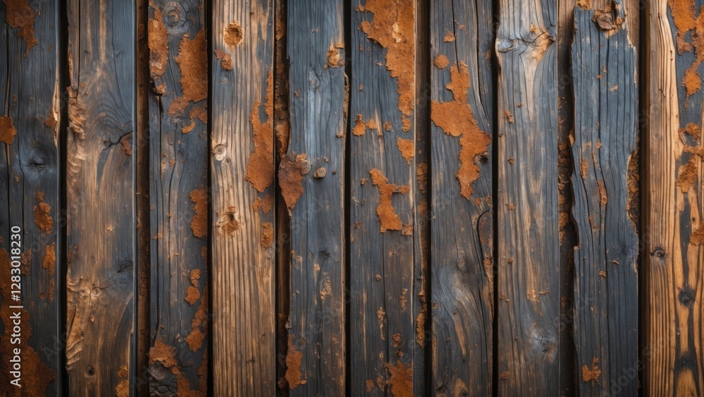 Poster wooden background texture featuring a rustic design with peeling paint and a weathered appearance id