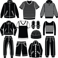 Naklejka premium vector illustration of clothes