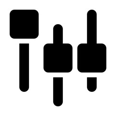 Adjustments Square Filled Icon Vector