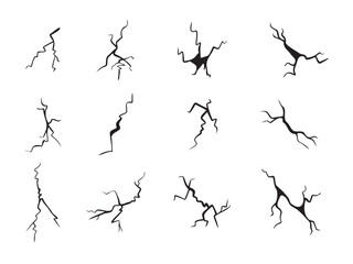 Hand drawn cracked egg, ground, glass, wall. Cartoon doodle style