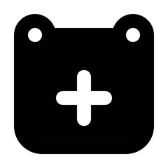 Fototapeta premium Calendar Plus Filled Icon Vector