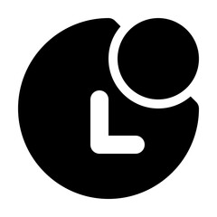 Clock Record Filled Icon Vector