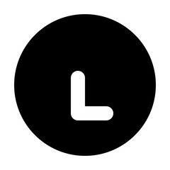 Clock Filled Icon Vector