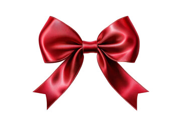 Fototapeta premium Elegant red satin bow for gifts decoration