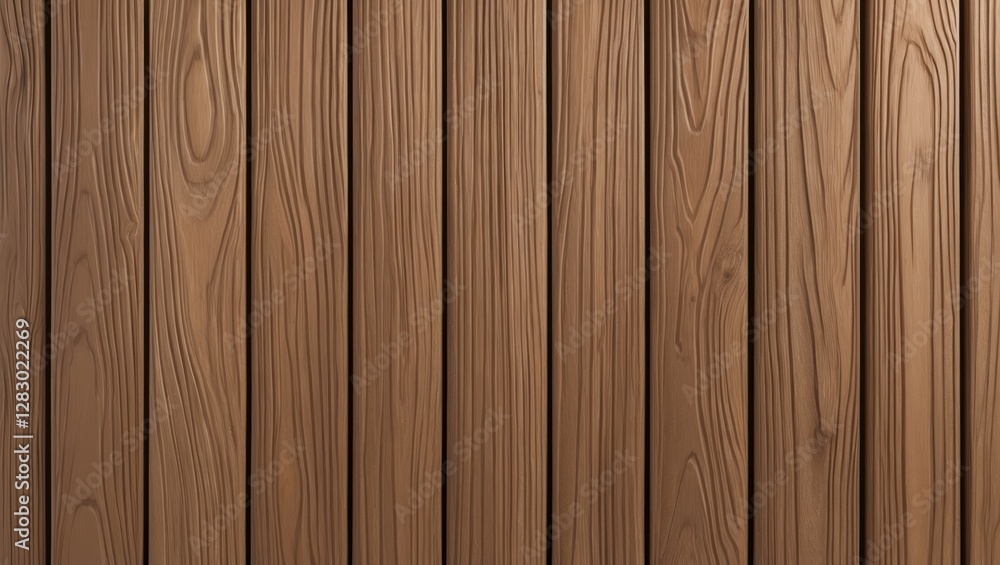 Aufkleber brown wooden texture background with vertical planks and natural grain pattern for use in design and