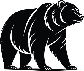 Bear Silhouette, Vector Design, Bear Icon