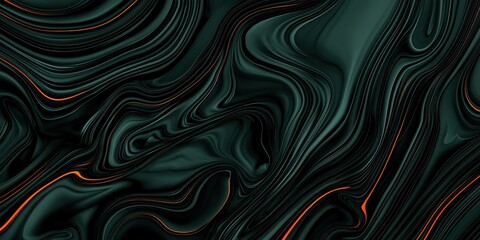 Fototapeta premium liquid patterns Mystical Ink Waves Merge Into Organic Shapes metallic hues result in a mesmerizing interplay.