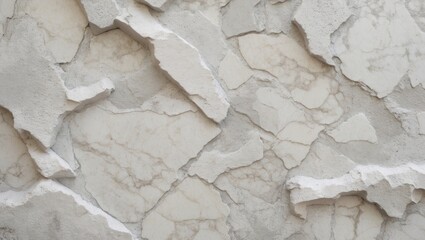 Textured wall surface with irregular light gray and white plaster layers forming a three-dimensional abstract pattern