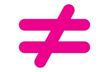 Obraz premium not equal icon vector