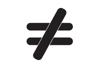 not equal icon vector