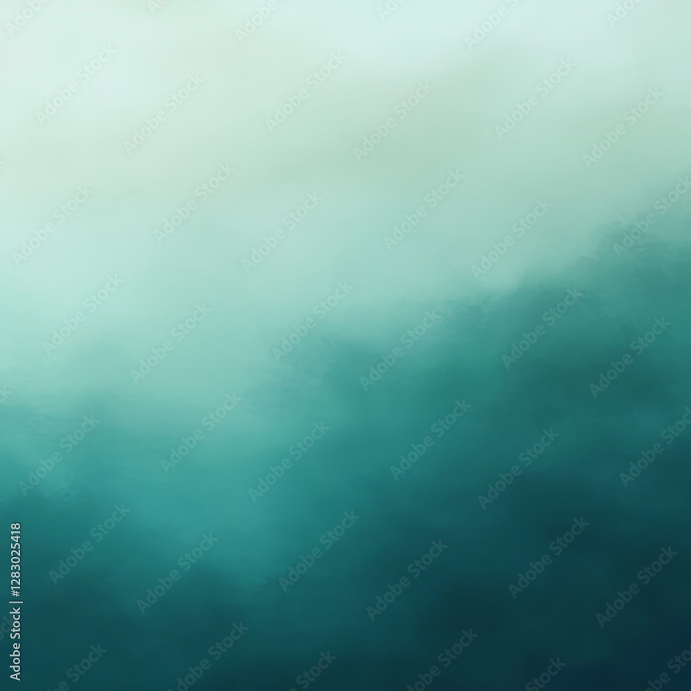 Fototapete Abstract Turquoise Gradient - A Smooth Transition from Light Teal to Deep Teal, Evoking Calmness and Depth
