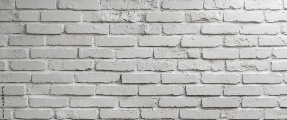 Poster white brick wall texture with rough surface and uneven patterns for background or design use