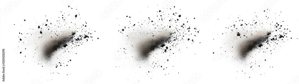 Poster abstract smoke or dust patterns on white background for design use
