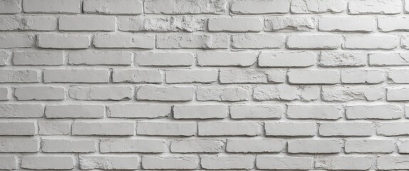 Obraz premium White brick wall texture with rough surface and uneven patterns for background or design use