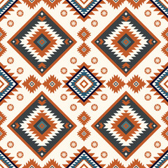 Navajo fabric pattern, bright and modern tones, traditional geometric patterns combined with a modern twist. Suitable for home decoration, textile and fashion applications, lifestyle products 