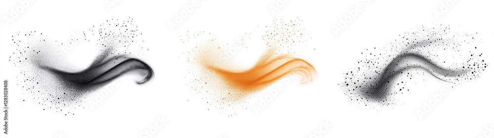 Aufkleber abstract colorful smoke patterns with fine particles and swirls