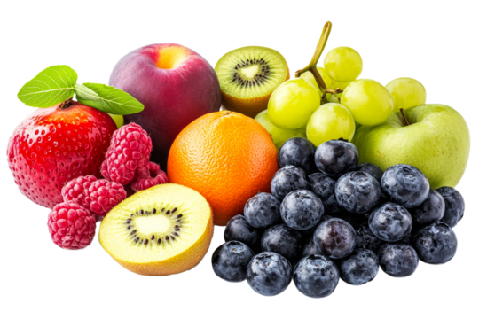 Fresh fruits in a vibrant display