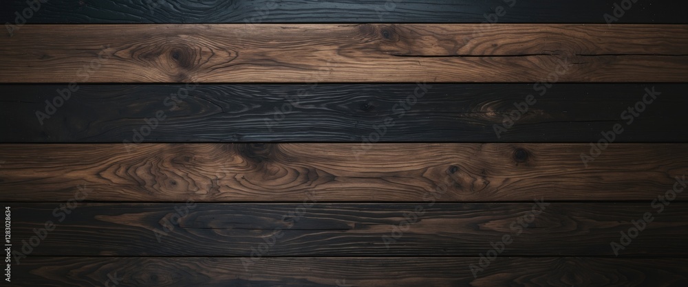 Poster dark wooden planks background with varying shades of brown and black textures creating a rustic and 