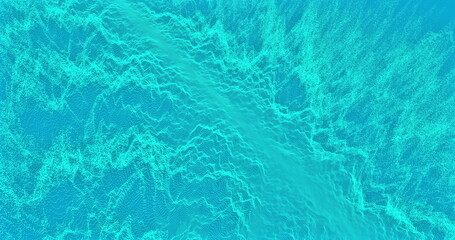Image of glowing light trails moving over blue background