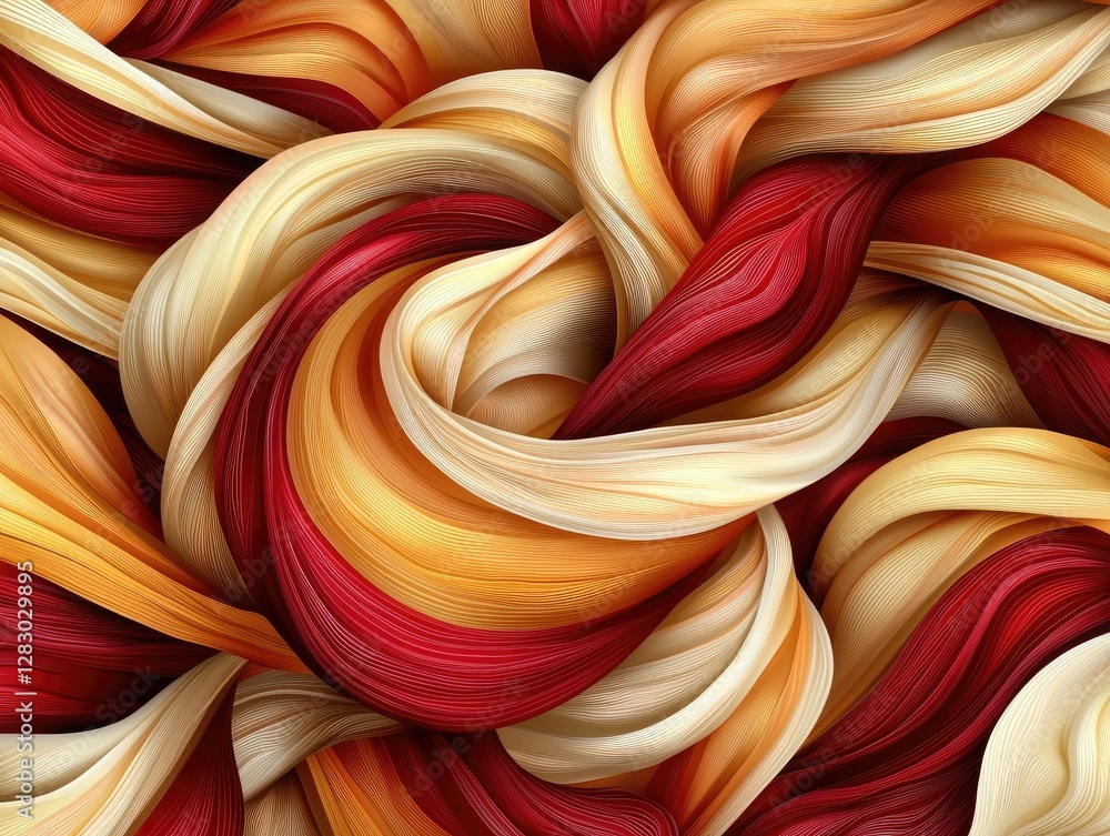 Poster flowing patterns of vibrant textures abstract art digital creation colorful environment close-up vie