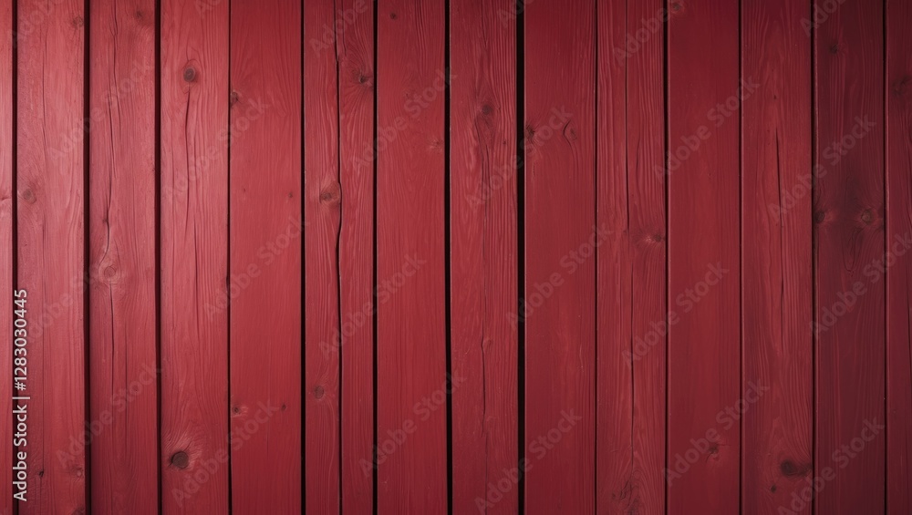 Poster red wooden wall panels with a smooth finish arranged vertically in a seamless pattern. textured surf
