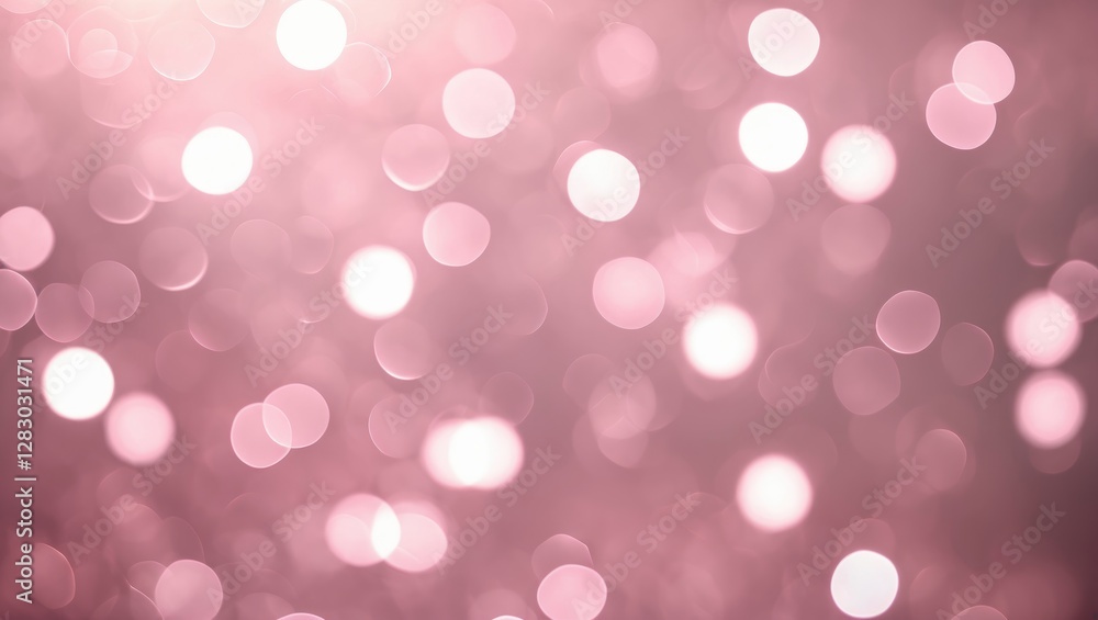 Poster pink bokeh background with soft blurred circles creating a dreamy and vibrant atmosphere suitable fo
